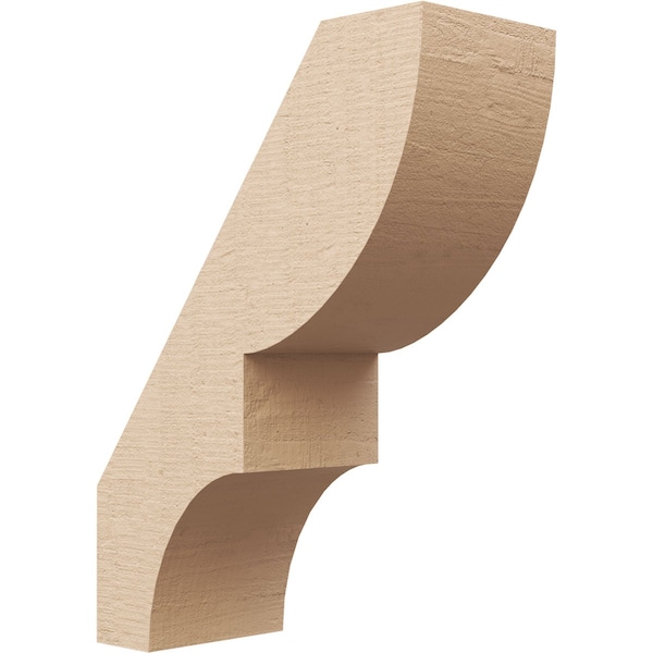 Ekena Millwork 5-inch W x 12-inch D x 16-inch H Ridgewood Rough Cedar Woodgrain TimberThane Knee Brace, Primed BRCUR05X12X16RIDRCPR - main